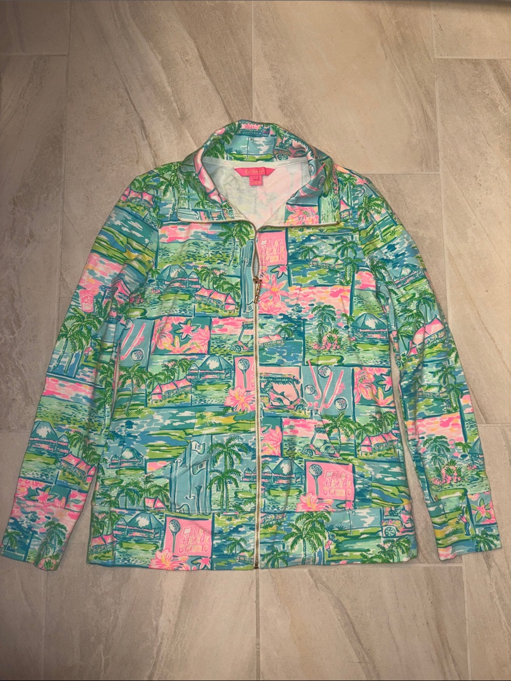 Lilly Pulitzer women’s (Size XS) lightweight jacket “Honda Golf Classic" print